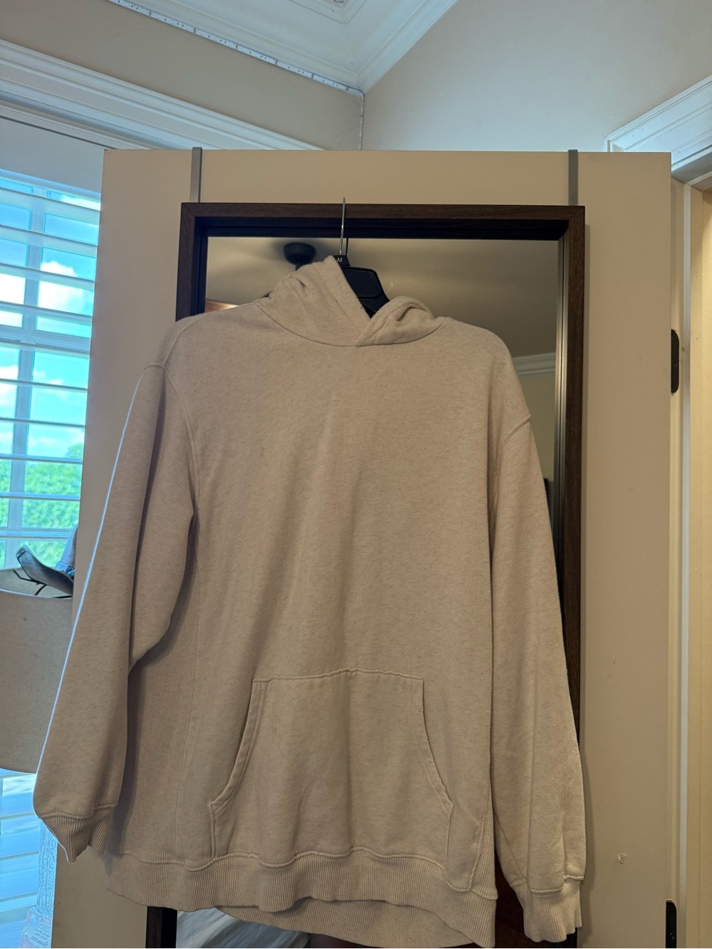 Women’s Cream Pullover Hoodie - Casual Everyday Sweatshirt